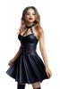 Платье Glossy Marisa из материала Wetlook, черное, S