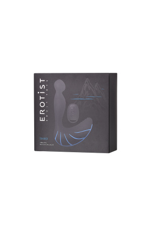 Стимулятор простаты EROTIST THIRD, силикон, черный, 15,7 см