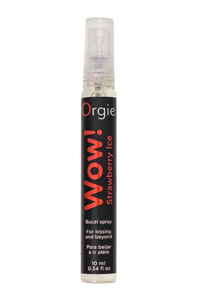 Оральный спрей Orgie WOW!  STRAWBERRY ICE Blowjob Spray с охлаждающим и возбуждающим эффектом, 10 мл