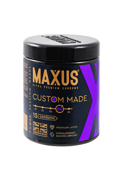 Презервативы Maxus Custom Made 60 гладкие X-Edition, 15 шт