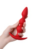 Анальная втулка TODO BY TOYFA TRIO, силикон, красная, 16 см, Ø 3,3 см