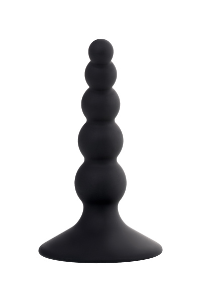 Анальная втулка  TOYFA POPO Pleasure Bootes, силикон, черная, 10 см, Ø 2,5 см